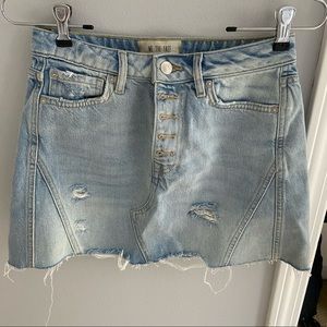 New Free People Jean Skirt